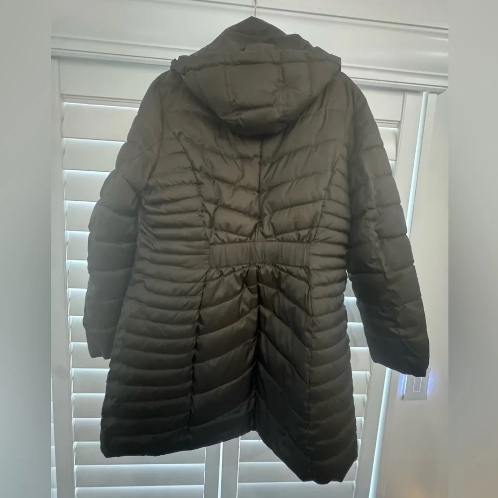 Laundry By Shelli Segal Dark Green Puffer Coat - Picture 3 of 4